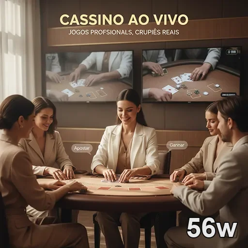 Ilustração de Explore slots e jogos ao vivo com a 56w